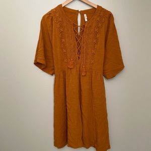 BOHO DRESS WITH TASSELS